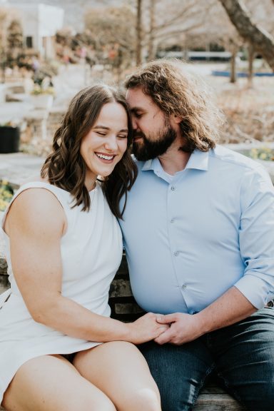 Guest books Candid engagement portrait of a couple in Fort Worth, TX