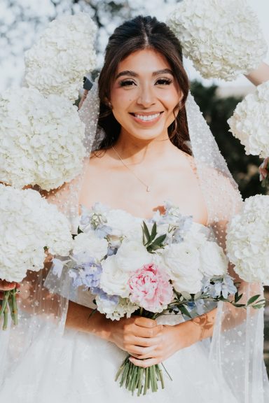 Engagement photographs printed in a personalized wedding guest book