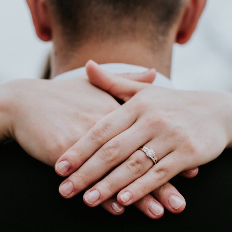 Bride and groom sharing a first look in Downtown Fort Worth